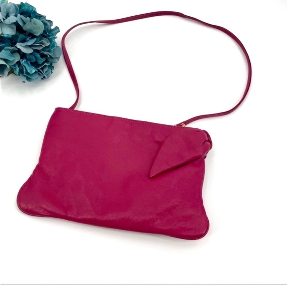 Vintage Brio! fuschia pink bow handbag